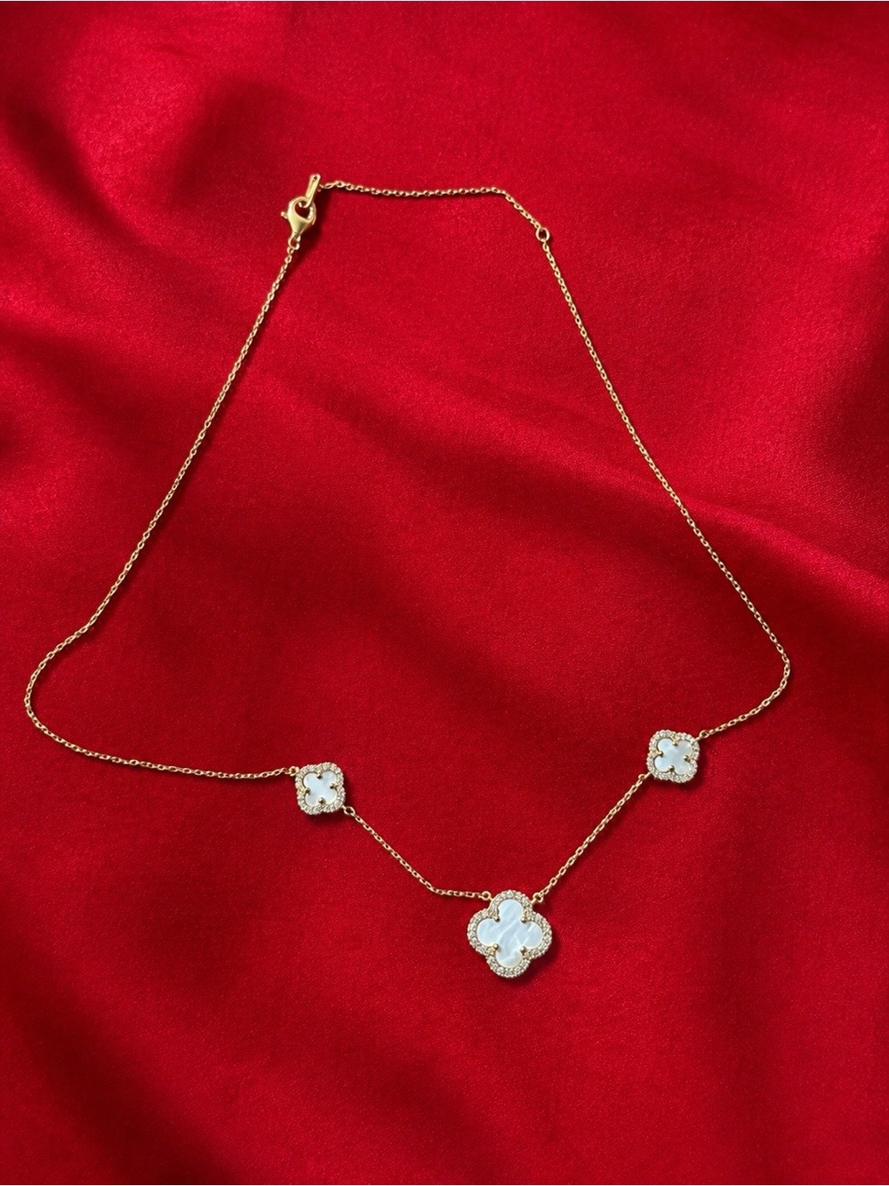 Kate Spade Gold Tone White Clover Pendant Necklace - Women Jewelry